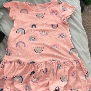 Pink Rainbow Print Dress